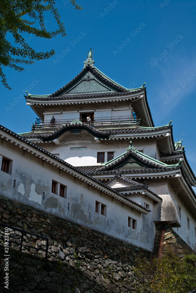 A view of the side of Wakayama castle, Japan A view of the side of Wakayama castle, Japan