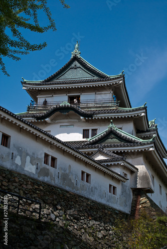 A view of the side of Wakayama castle, Japan