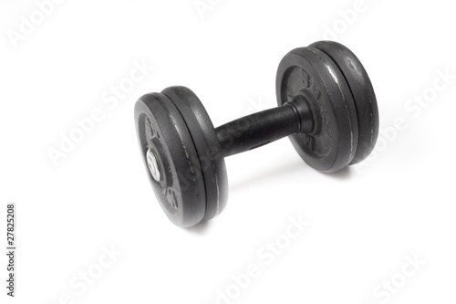 dumbell on white background