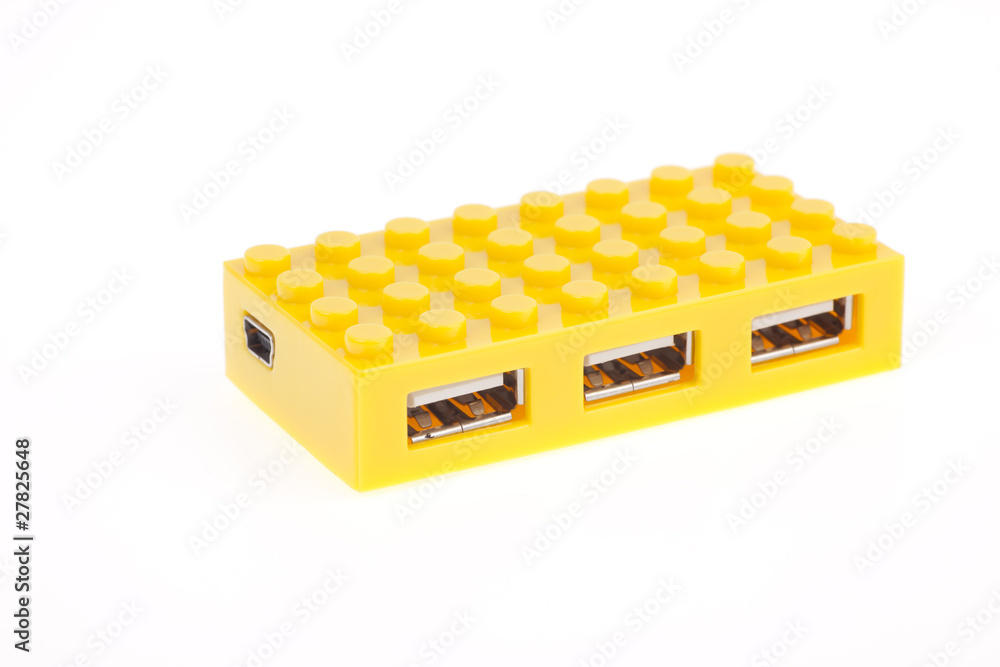 yellow jigsaw hub on white background yellow jigsaw hub on white background