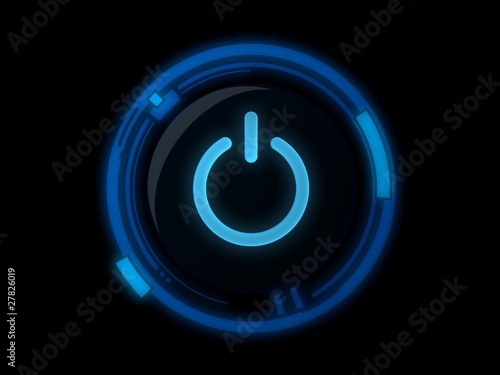 Power button on blue light