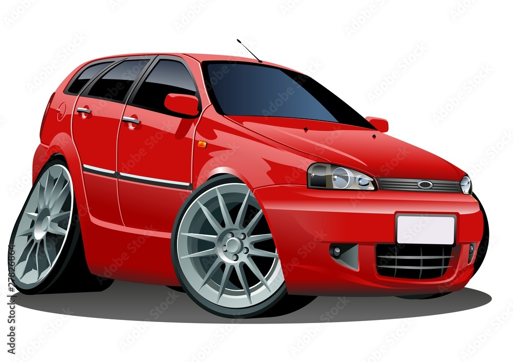 Naklejka premium Vector modern cartoon car