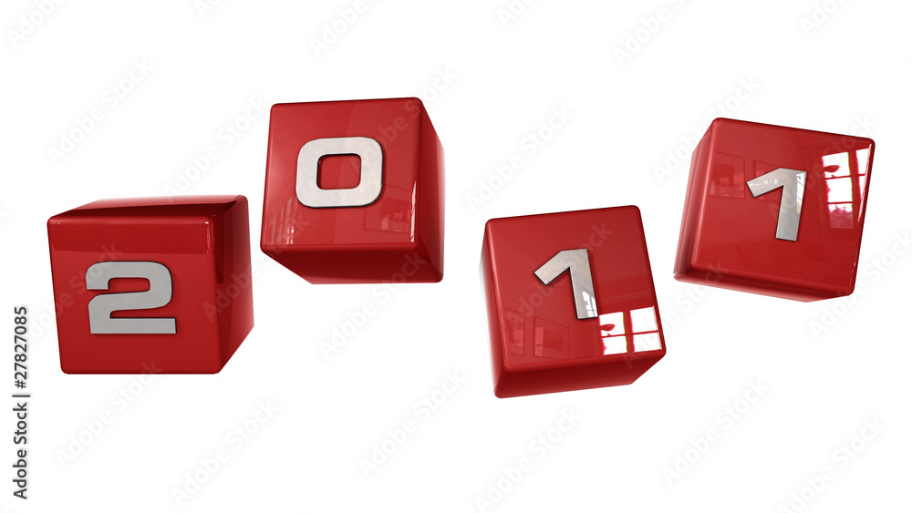 Nouvel an 2011 cube rouge Nouvel an 2011 cube rouge