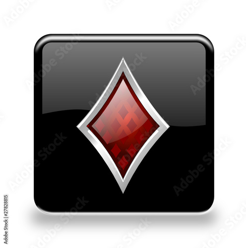 Button Poker Karo 3D