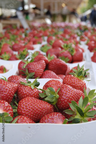 Strawberries on market stall. Nice. Provence. France