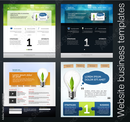 web site templates set