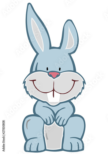 Vector illustration a cheerful hare