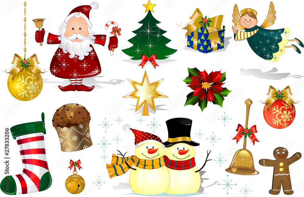 Fototapeta premium Set of Christmas
