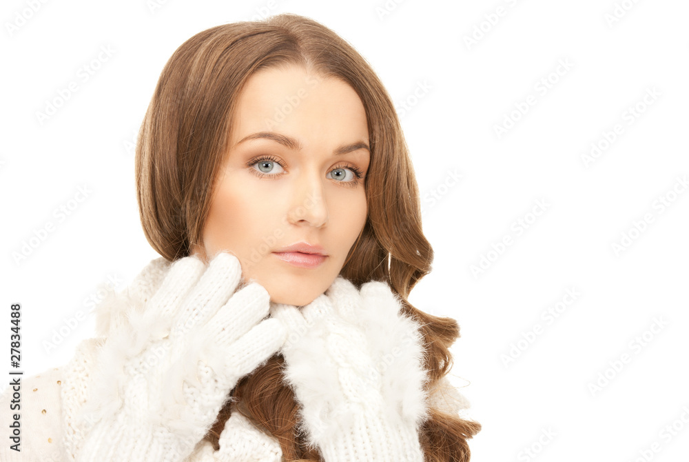 beautiful woman in white gloves beautiful woman in white gloves