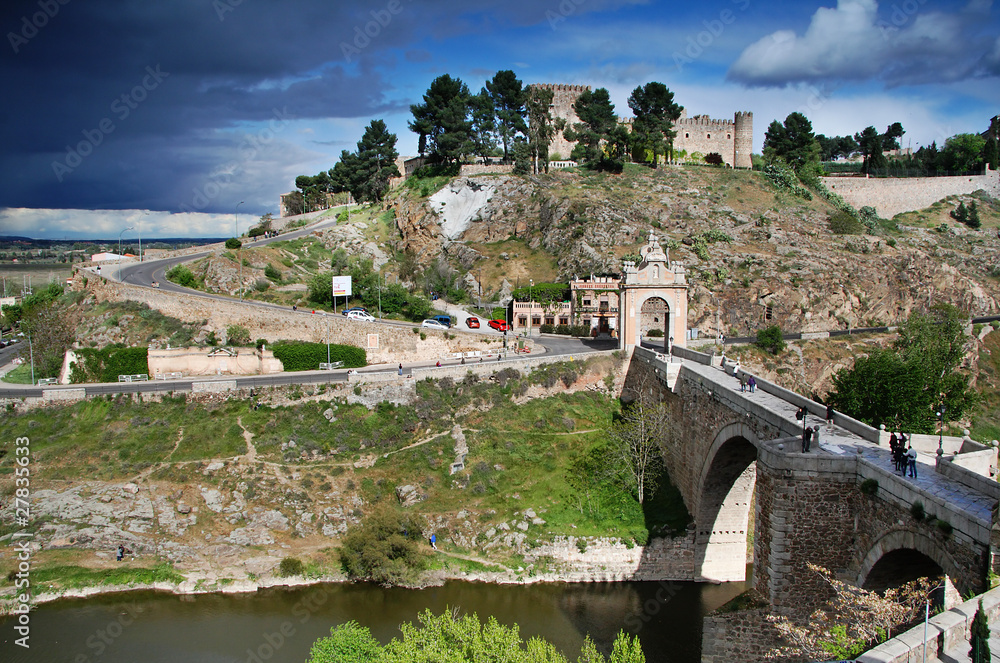 Bridge over the Tagus river in Toledo, Spain