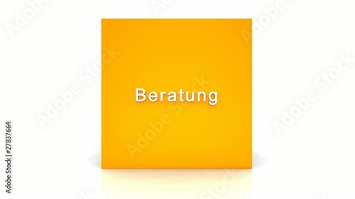 3D Business Würfel Orange 01