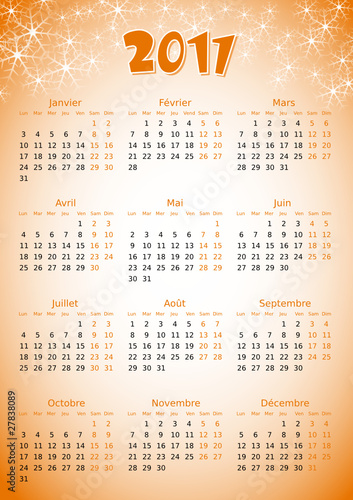 Calendrier 2011 (français) - Police non vectorisée