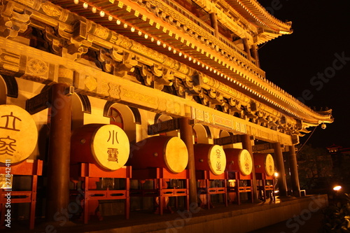 Old drum tower in the ancient Chinese city of Xian photo