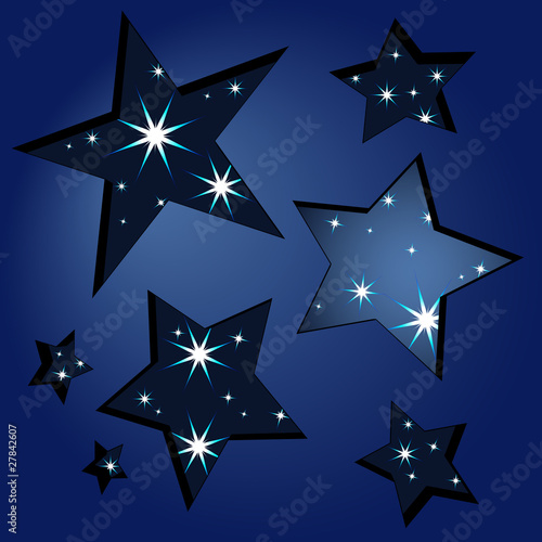 Sternenhimmel, Weihnachtskarte, Winter, Nacht, schlafen