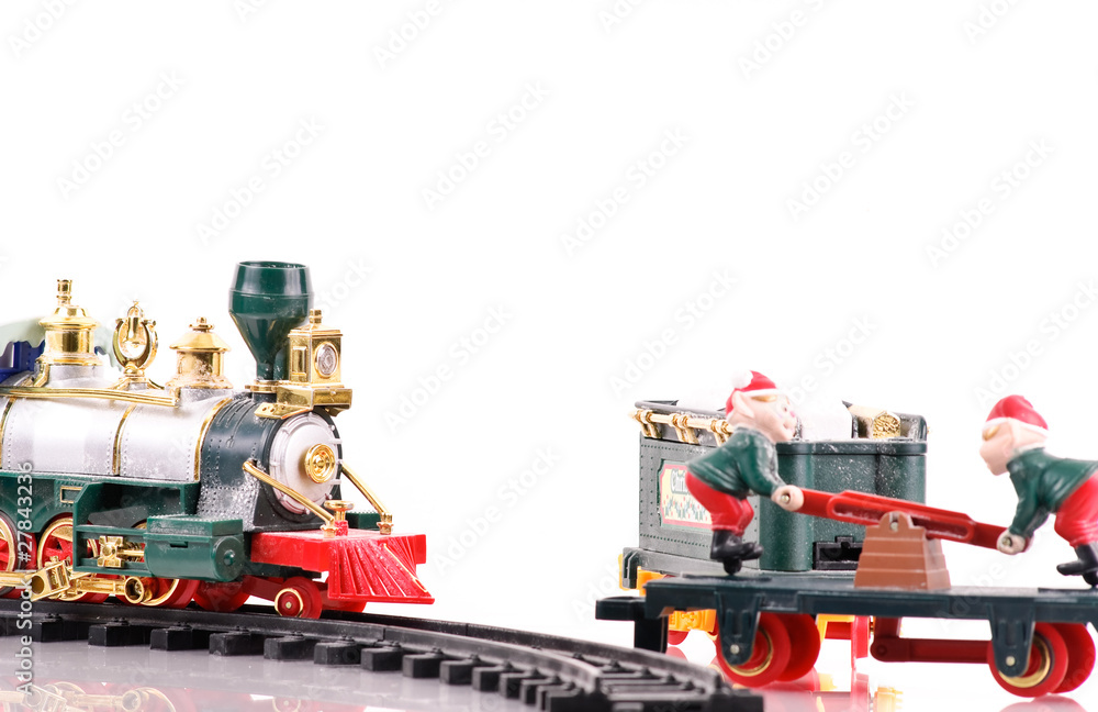 Playing With Holiday Toy Trains