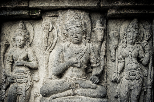 Bas-reliefs of Prambanan temple, Java, Indonesia
