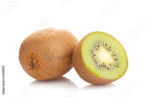 Beautiful kiwi fruit on white background