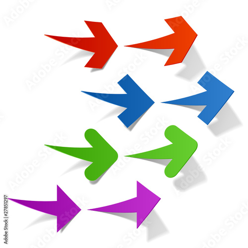 Downward and upward arrows