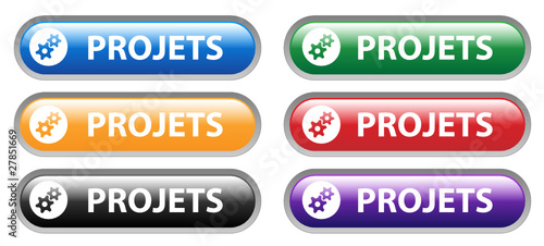 Boutons "PROJETS" (clients contrat travail d’équipe solutions)