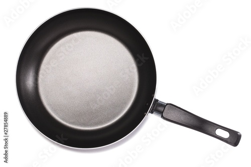 Pan with handle on white background