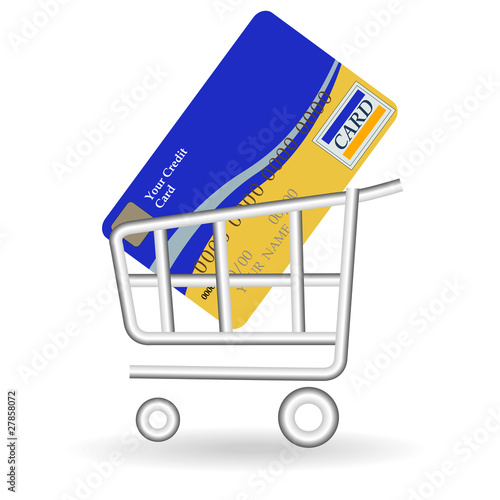 Credit card and handcart