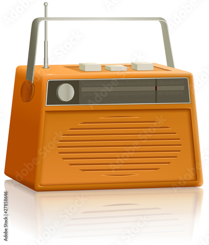 Retro radio. vector