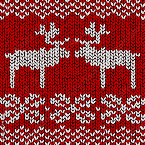 Christmas vector background, jumper with reindeers