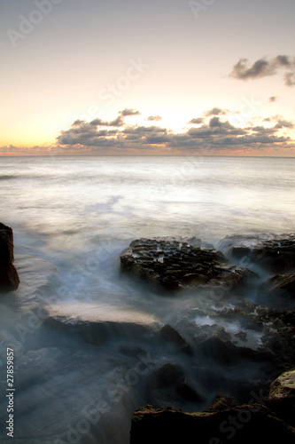 Atlantic coast at dusk