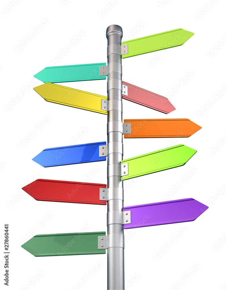 Blank directional sign