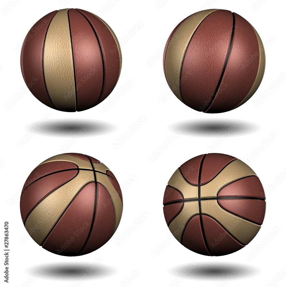 Naklejka premium High resolution basketball isolated on white