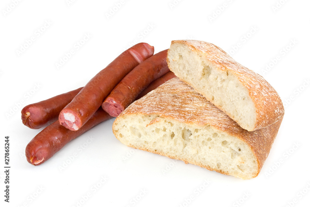 Ciabatta bread and sausage