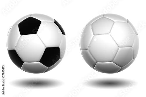 High resolution 3D soccer balls isolated