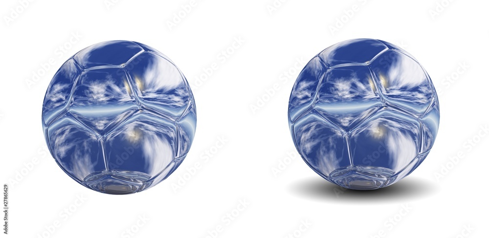 High resolution 3D soccer balls isolated