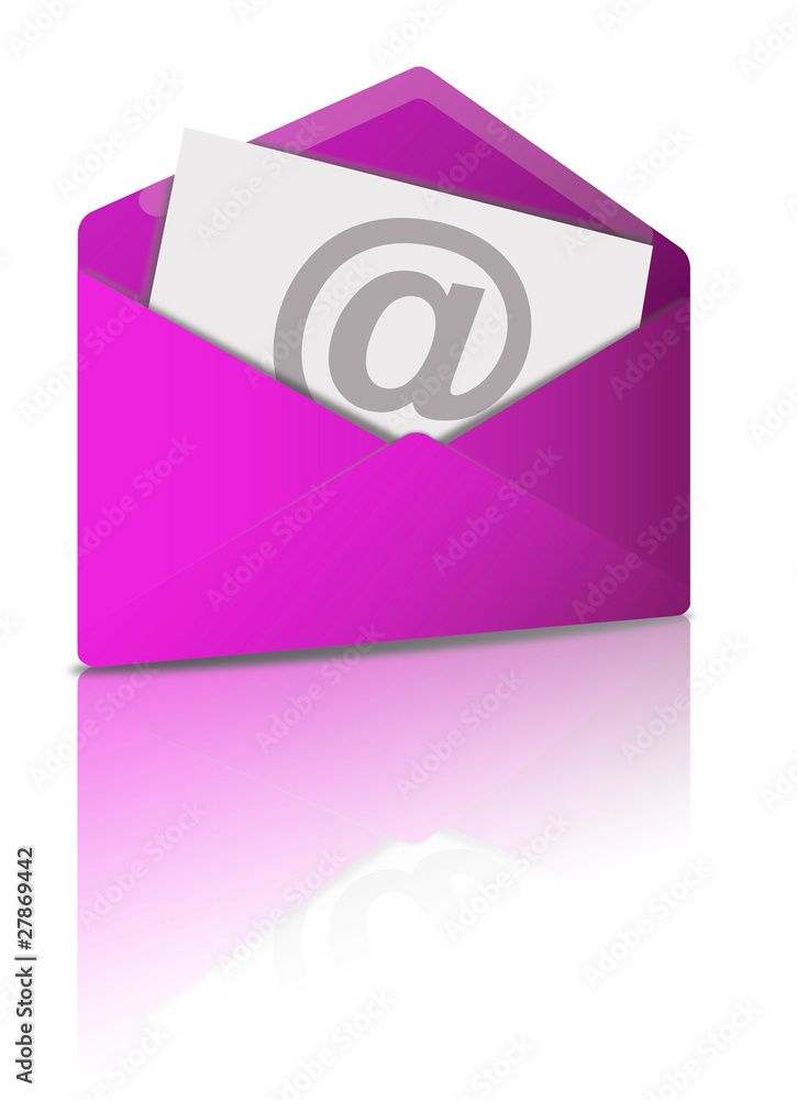 Reflecting E-Mail Icon Reflecting E-Mail Icon