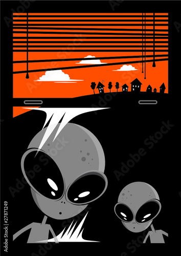 alien cartoon lustig hintergrund