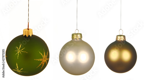 Set of Christmas Balls isolated on white
