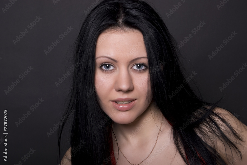 Portrait of a young seductive brunette Portrait of a young seductive brunette