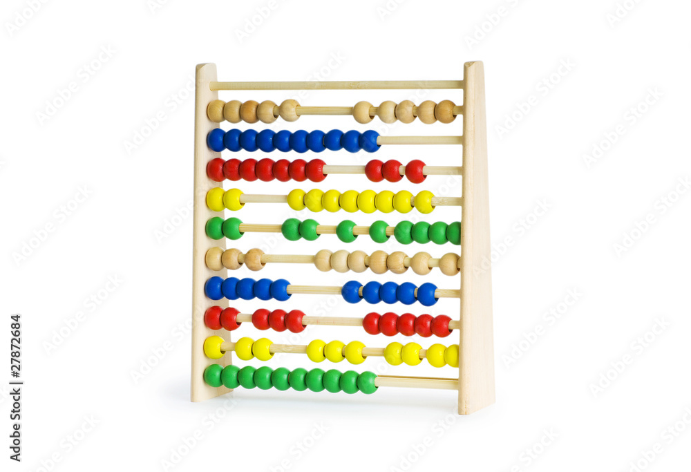 Education concept - Abacus with many colorful beads Education concept - Abacus with many colorful beads