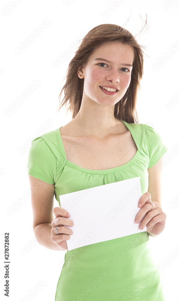 girl with paper girl with paper