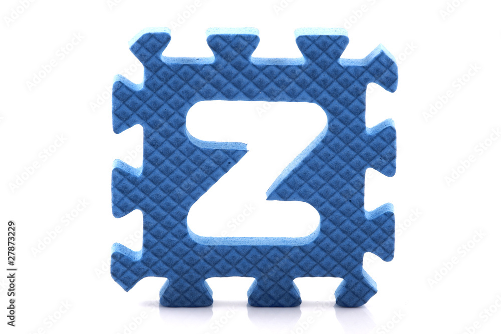 Alphabet puzzle pieces on white background Alphabet puzzle pieces on white background