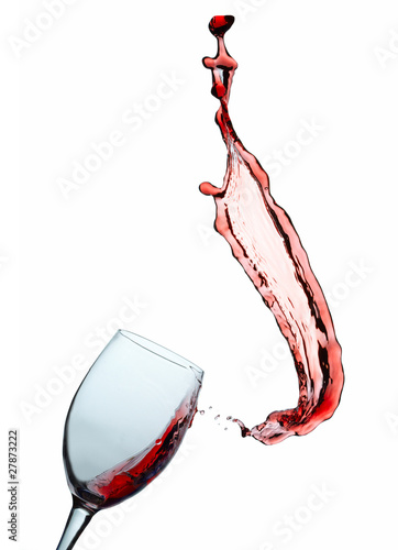 Red wine splashing