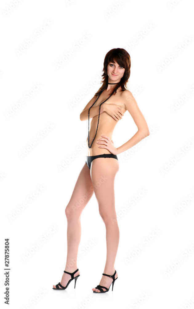 Fototapeta premium girl isolated on white