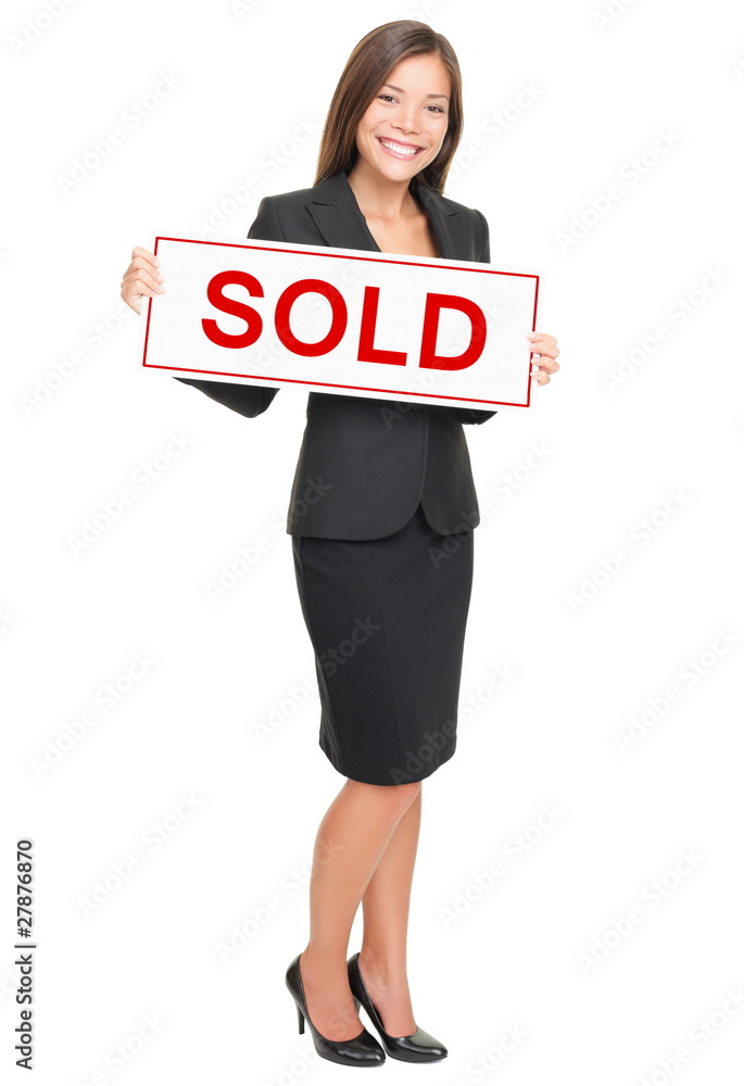 Real Estate Agent isolated on white background Real Estate Agent isolated on white background