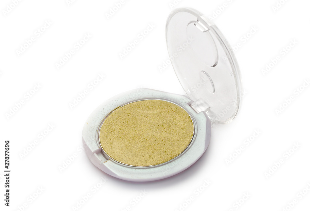 Make-up powder in box isolated on white Make-up powder in box isolated on white