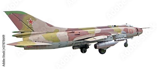 Fotografía The su-25 plane isolated on a white background