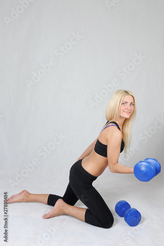 Young woman doing sports
