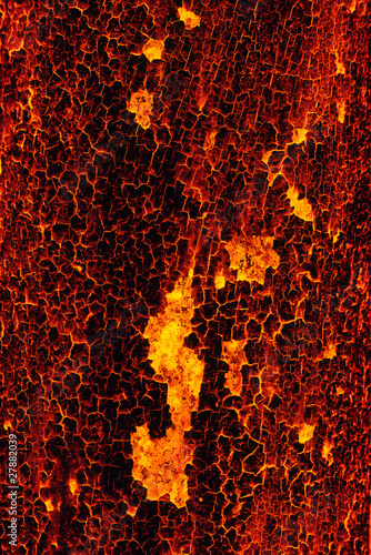 Seamless red fiery texture with lava cracks