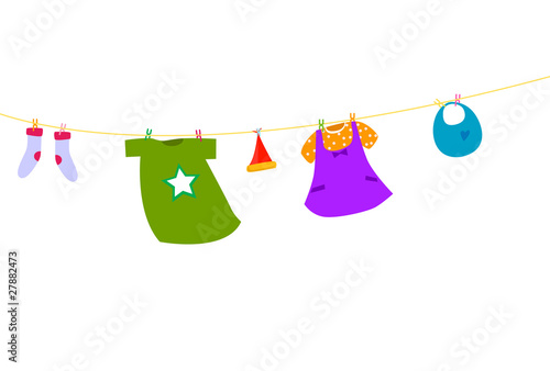 clothes on a clothesline