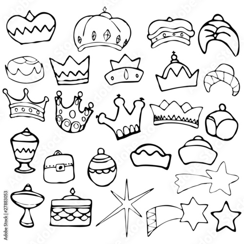 Three Wise men Christmas set vector