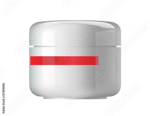 Cream container. Vector illustration.